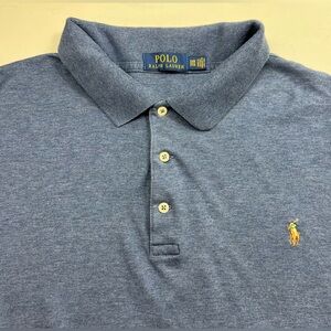 Polo Ralph Lauren Men's Shirt 2XB Short Sleeve Blue Pony Preppy